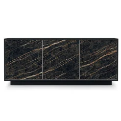 Madia in Legno Laccato con 2 o 3 Ante in Ceramica Made in Italy - Fiorenza