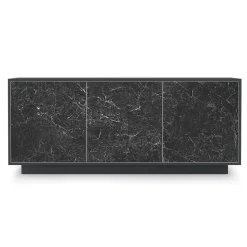 Madia in Legno Laccato con 2 o 3 Ante in Ceramica Made in Italy - Fiorenza