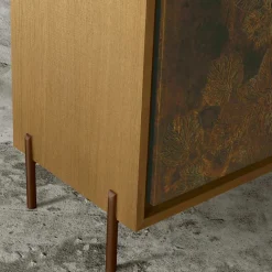 Madia in Legno Listellare con 3 Ante in MDF con Lavorazione Manuale - Veralia