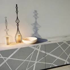 Madia in Mdf Laccato Fango Opaco con Base a Zoccolo Made in Italy - Arise