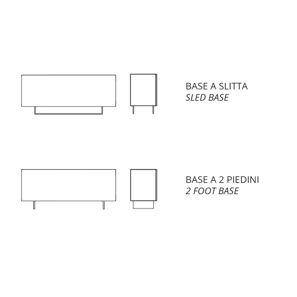 Madia in Nobilitato con 3 Ante in Rovere e Specchio Made in Italy - Romina