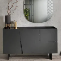 Madia in Nobilitato e Mdf con Inserti in Laminato Made in Italy - Gordita