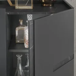 Madia in Nobilitato e Mdf con Inserti in Laminato Made in Italy - Gordita