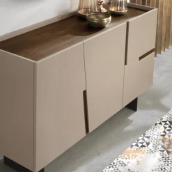 Madia in Nobilitato e Mdf con Inserti in Laminato Made in Italy - Gordita