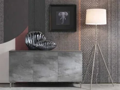Madia Moderna a Tre Ante in Nobilitato Bronzo o Grigio Made in Italy – Clemente
