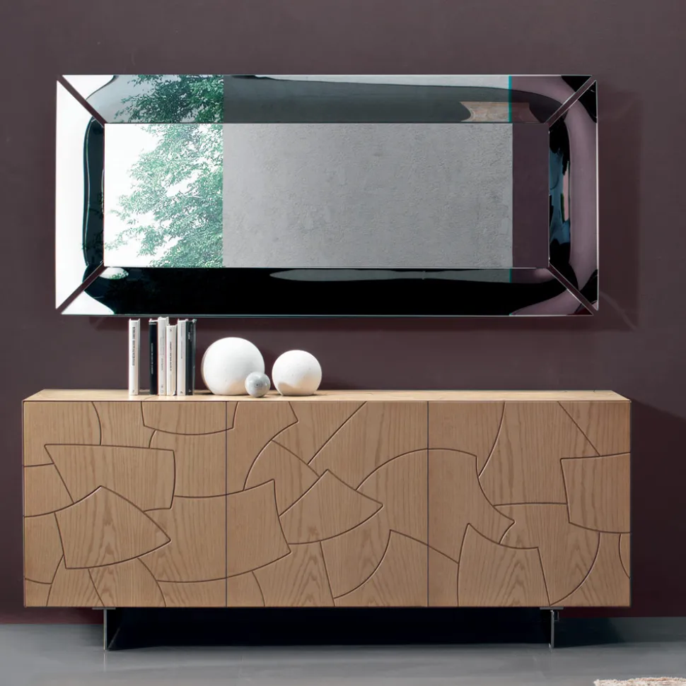 Madia Moderna in Legno di Frassino Impiallacciato Made in Italy - Galassia