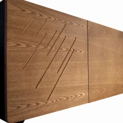 Madia Salotto in Mdf con Incisioni a 2 o 3 Ante Made in Italy - Eleganza