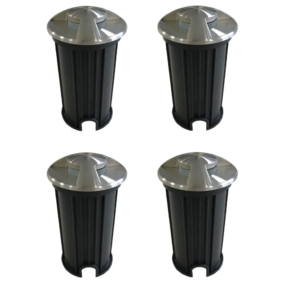 Marcatore Faretto Led da Esterno in Acciaio Inox a Incasso 4 Pezzi - Elisir