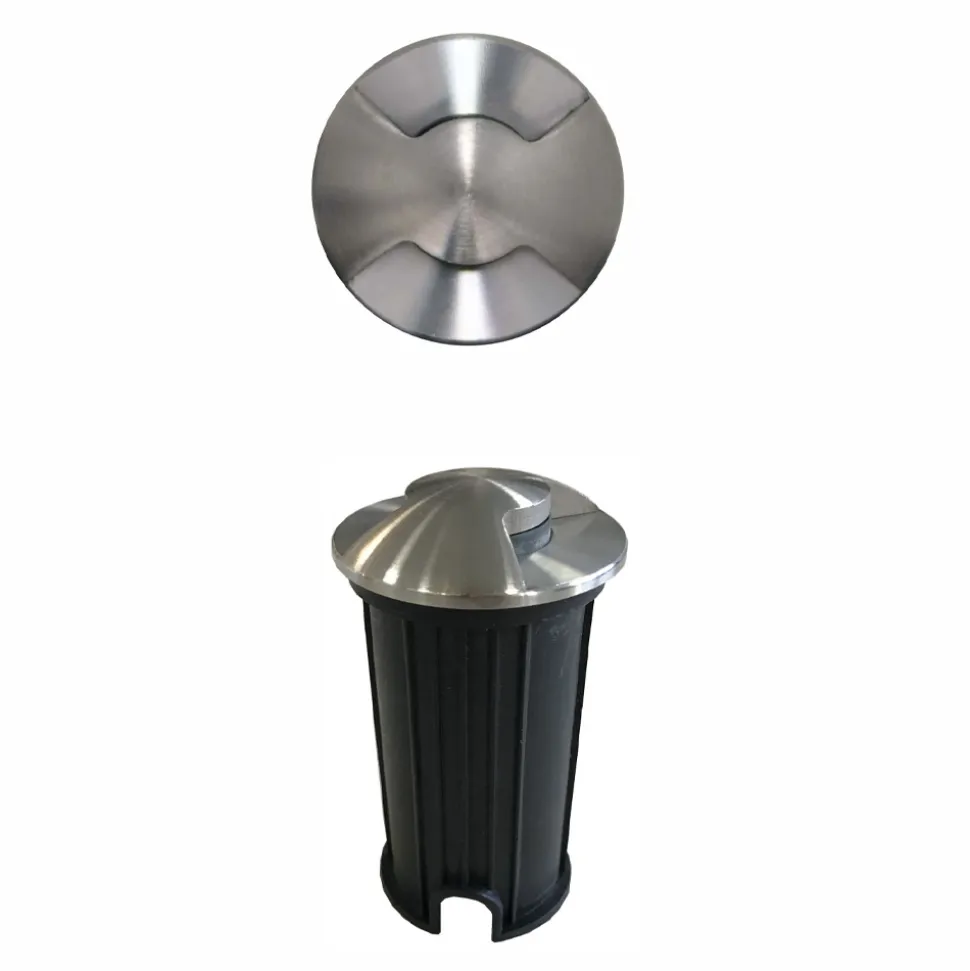 Marcatore Faretto Led da Incasso da Esterno in Acciaio Inox 4 Pezzi - Rombo