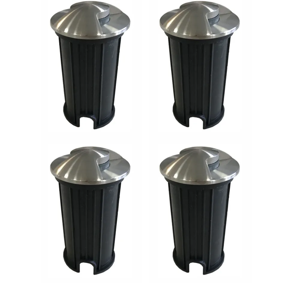 Marcatore Faretto Led da Incasso da Esterno in Acciaio Inox 4 Pezzi - Rombo