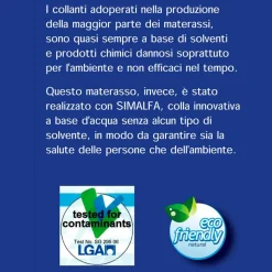 Materasso Piazza e Mezzo Antiacaro Sfoderabile Bio3 a 7 Zone di Portanza - Trifo