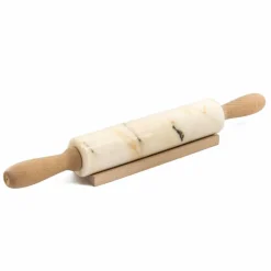 Mattarello in Marmo con Maniglie in Legno Made in Italy - Senni