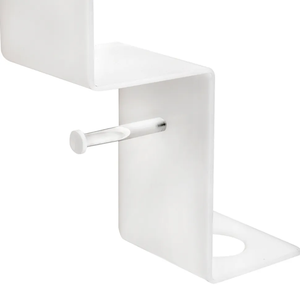 Mensola per il Bagno con Porta Rotolo e Porta Scopino Made in Italy - Paperone