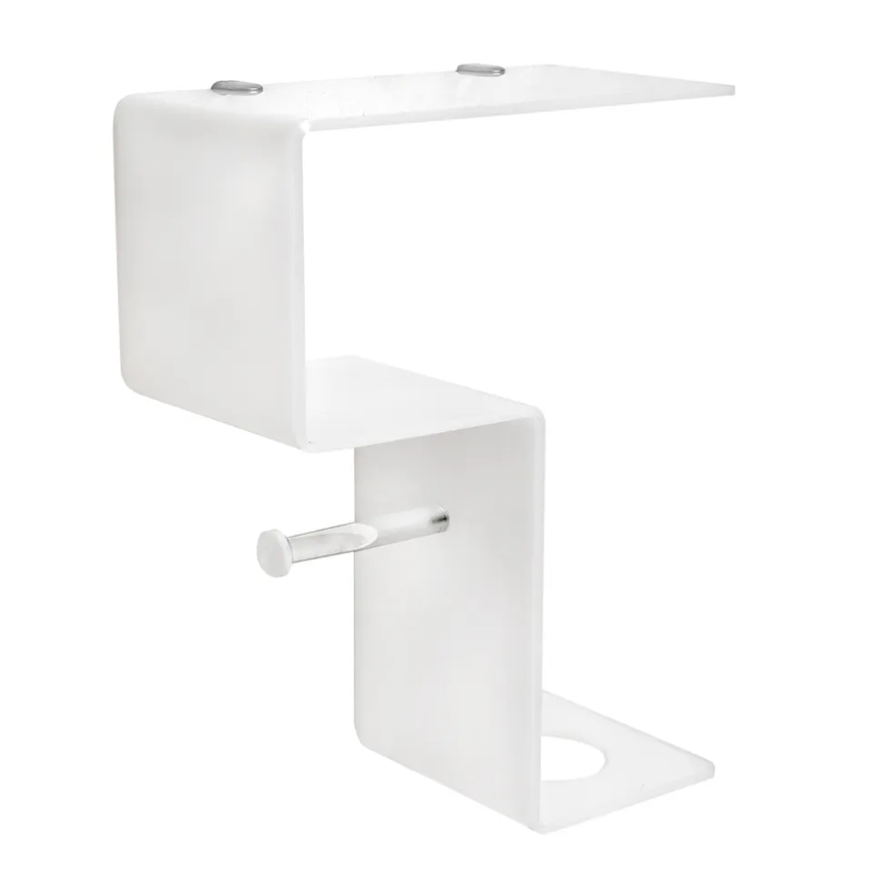 Mensola per il Bagno con Porta Rotolo e Porta Scopino Made in Italy - Paperone