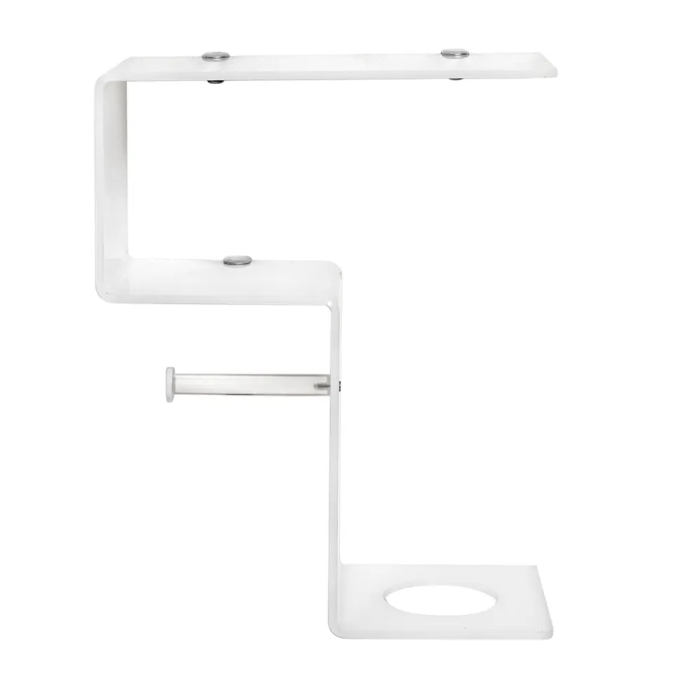 Mensola per il Bagno con Porta Rotolo e Porta Scopino Made in Italy - Paperone
