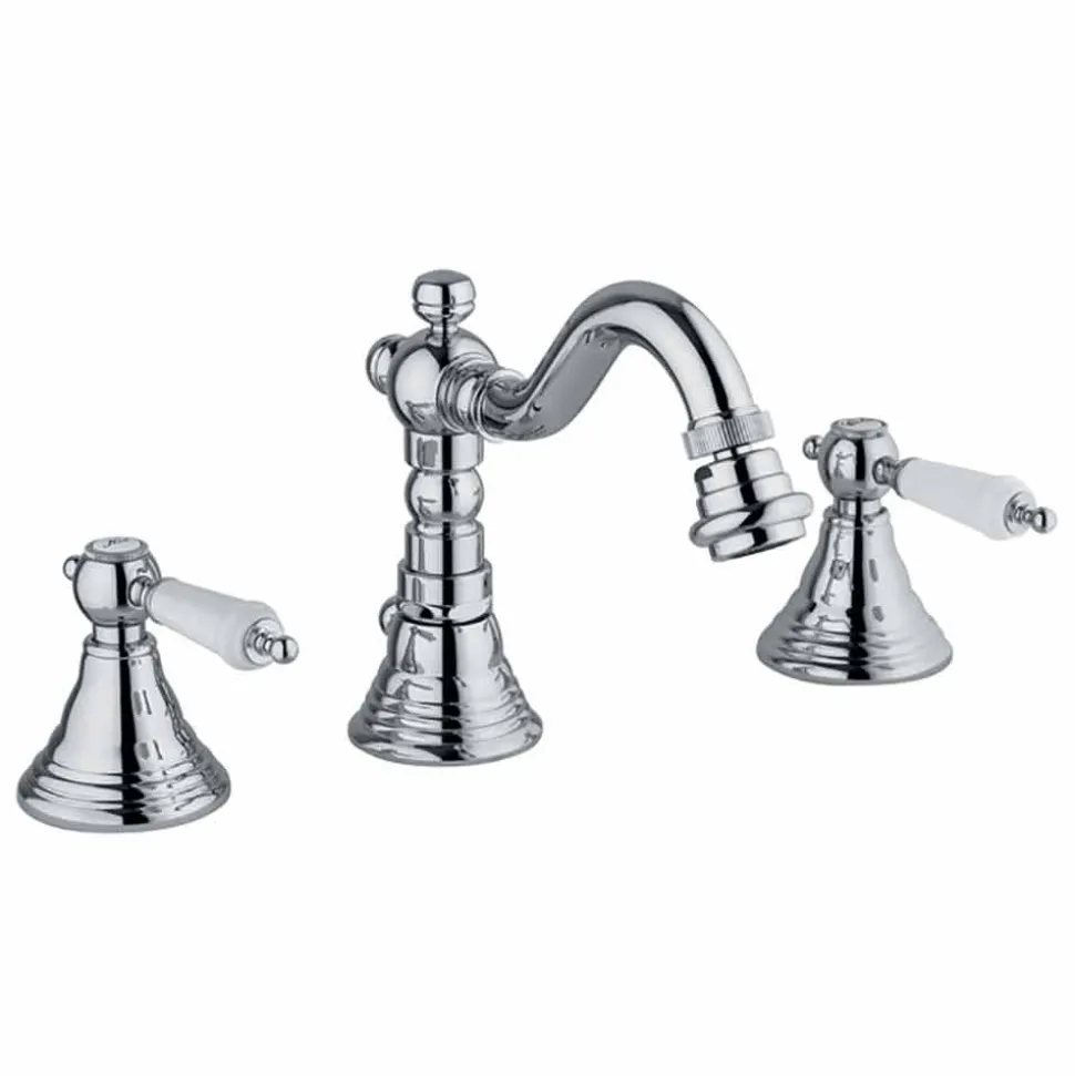 Miscelatore a 3 Fori per Bidet in Ottone Design Classico Made in Italy - Shelly