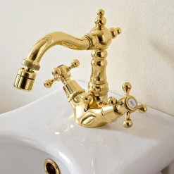 Miscelatore Bidet Monoforo Stile Vintage in Ottone Made in Italy – Ursula