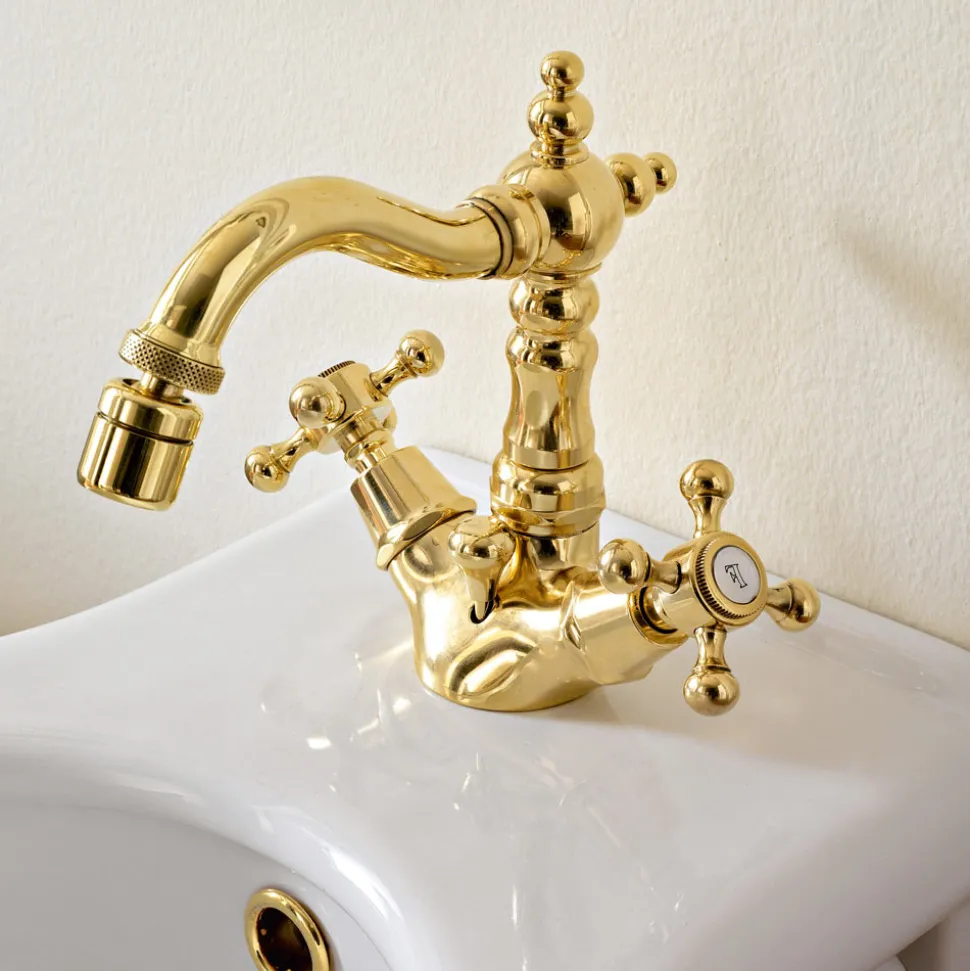 Miscelatore Bidet Monoforo Stile Vintage in Ottone Made in Italy – Ursula