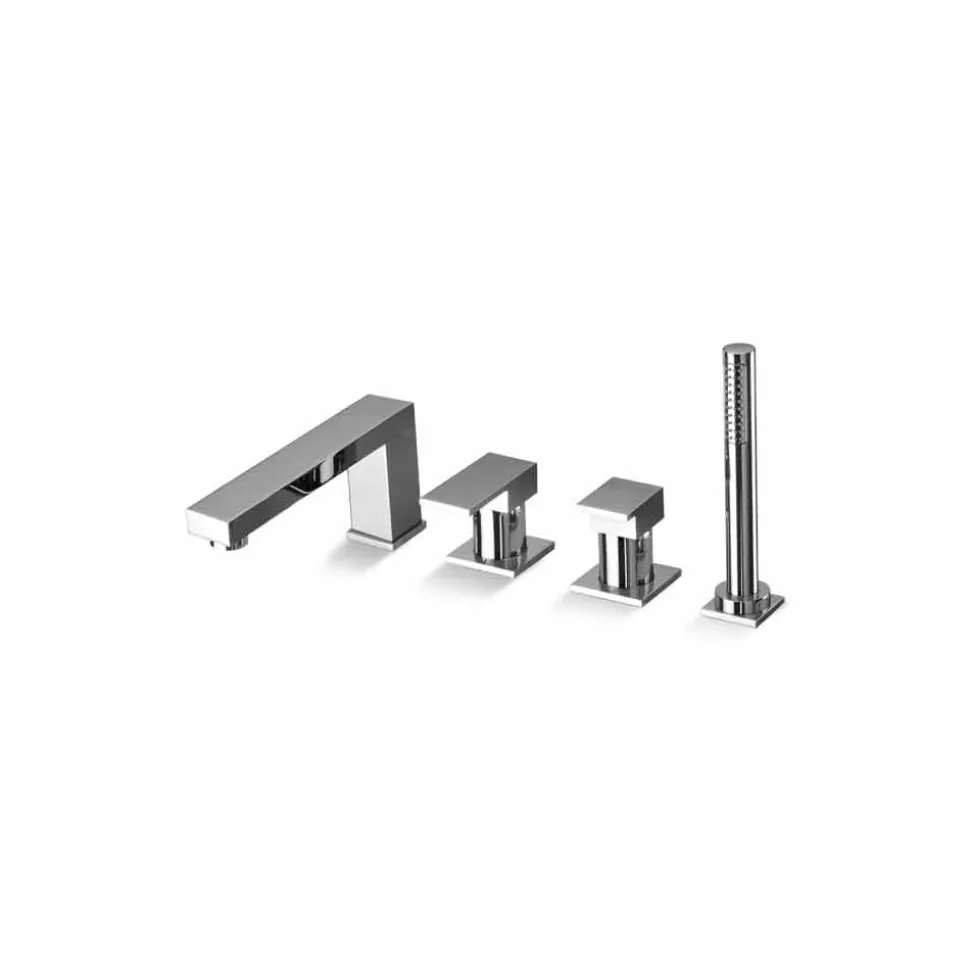 Miscelatore Bordo Vasca 4 Fori in Ottone di Design Made in Italy - Panela