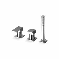 Miscelatore Bordo Vasca Moderno a 3 Fori in Ottone Made in Italy - Bibo