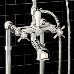 Miscelatore Classico a Pavimento per Vasca in Ottone Made in Italy - Omidio