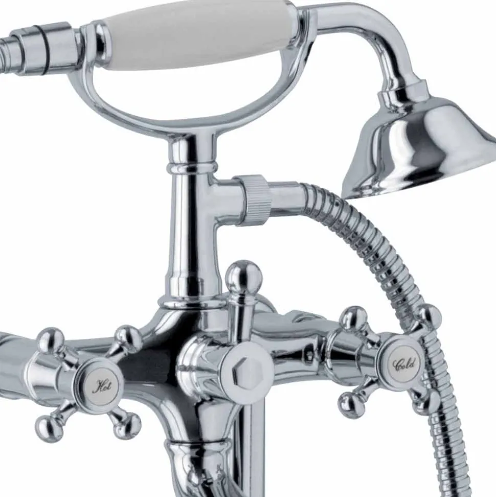 Miscelatore da Terra per Vasca Design Classico in Ottone Made in Italy - Lisca