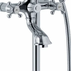 Miscelatore da Terra per Vasca Design Classico in Ottone Made in Italy - Lisca