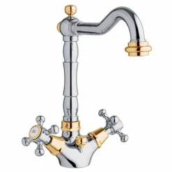 Miscelatore Design Classico Monoforo per Lavabo in Ottone Made in Italy - Lisca