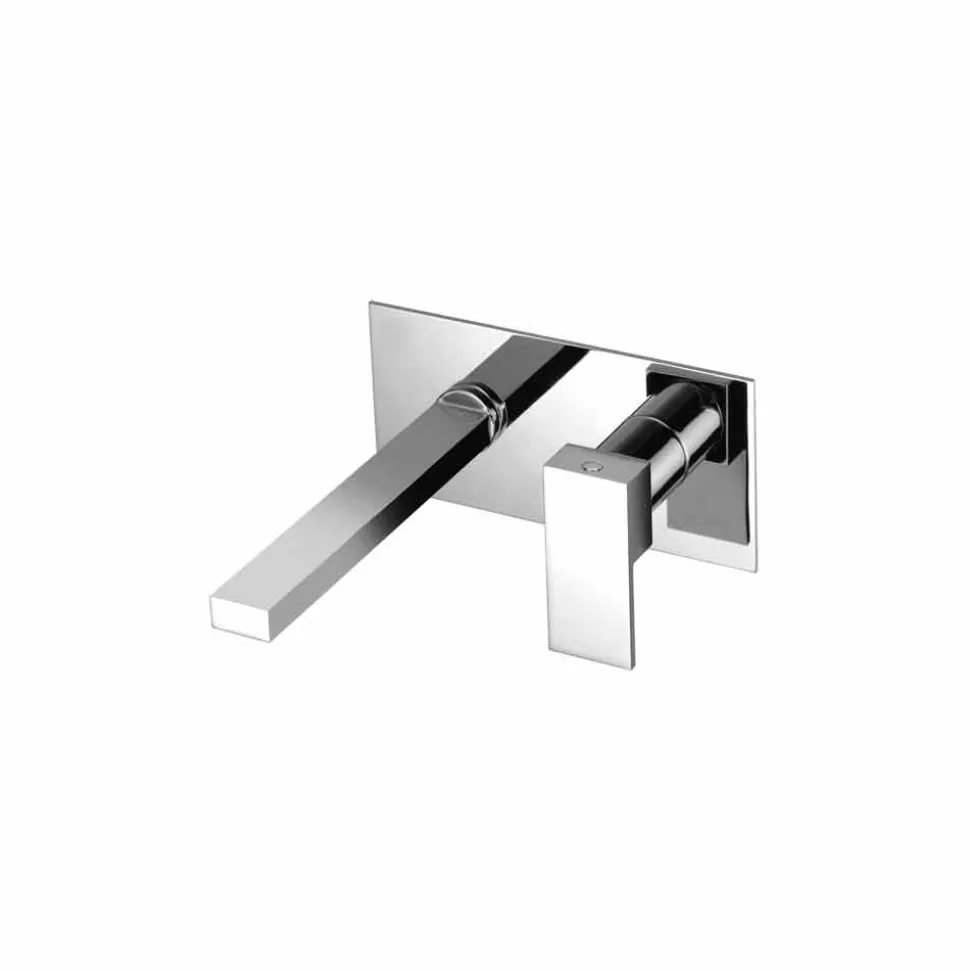 Miscelatore Lavabo a Muro per Bagno Piastra Unica Made in Italy - Panela