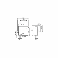 Miscelatore Lavabo Bagno con Leva Laterale di Design Made in Italy - Panela