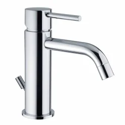 Miscelatore Lavabo Bagno Design Moderno in Ottone Cromato Made in Itlay - Liro