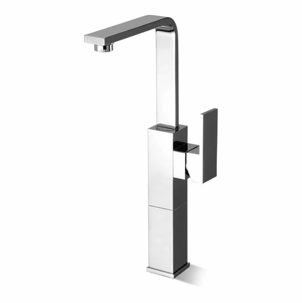 Miscelatore Lavabo Bagno Design a Canna Alta Girevole Made in Italy - Panela