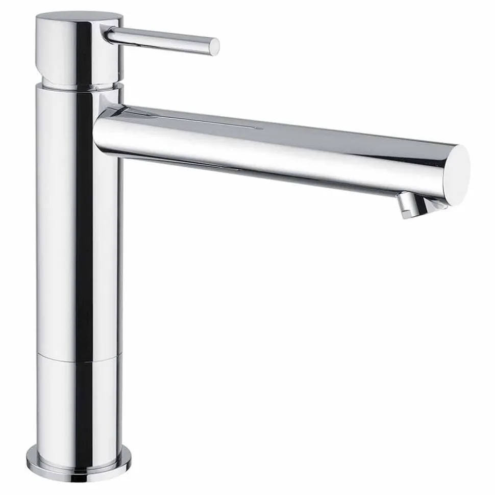 Miscelatore Lavabo Bagno in Ottone Cromato Senza Scarico Made in Italy - Ermia