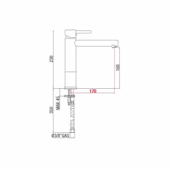 Miscelatore Lavabo Bagno in Ottone Cromato Senza Scarico Made in Italy - Ermia