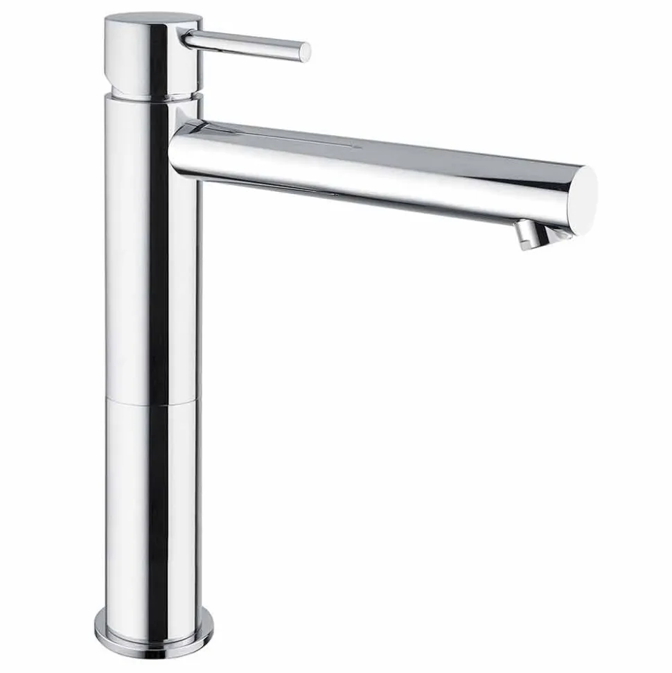 Miscelatore Lavabo Bagno in Ottone Cromato Senza Scarico Made in Italy - Ermia