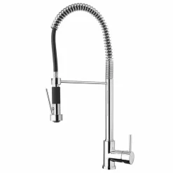 Miscelatore Lavabo da Cucina in Ottone Cromato con Doccia Made in Italy - Kondor