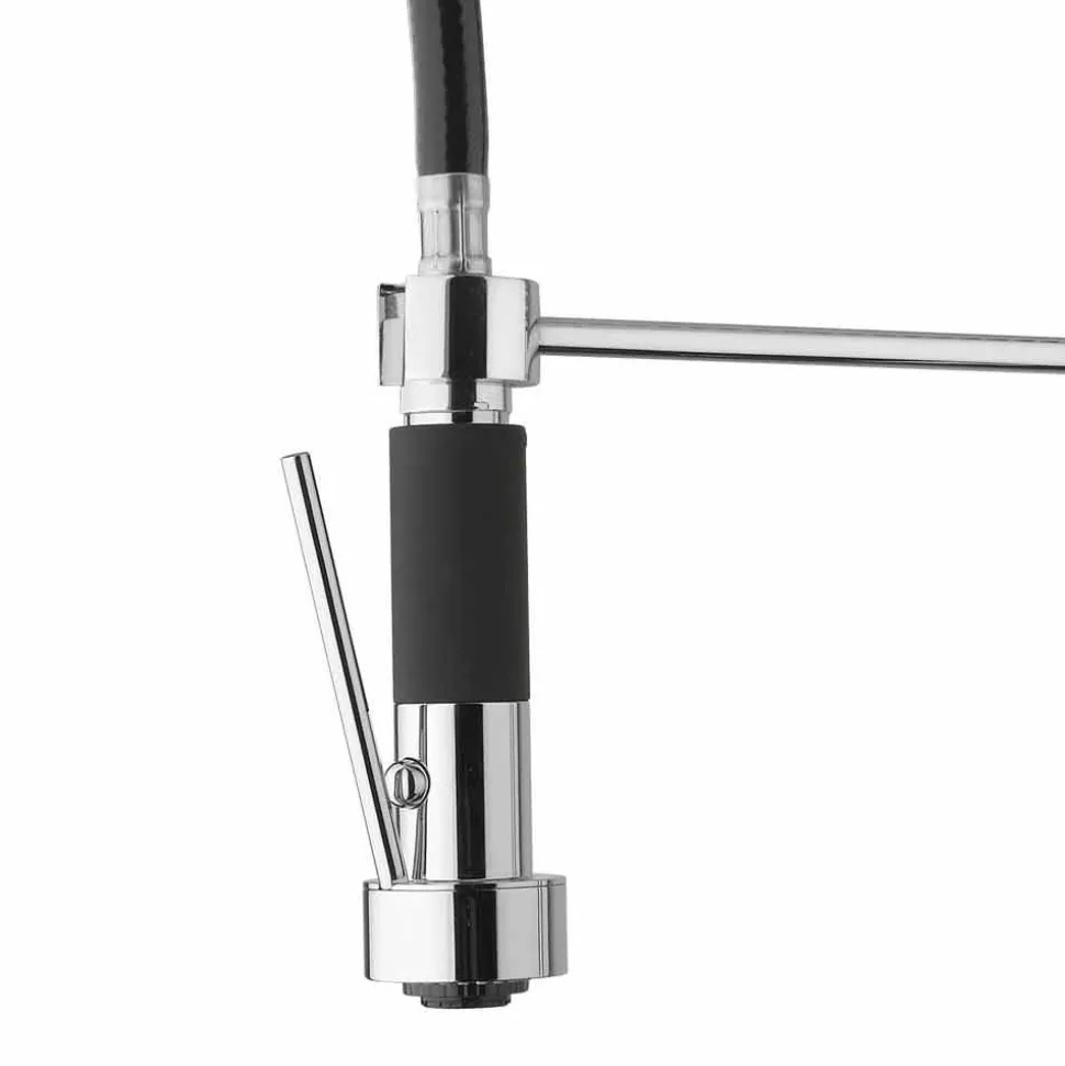 Miscelatore Lavabo da Cucina in Ottone Cromato con Doccia Made in Italy - Kondor