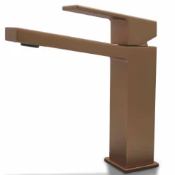 Miscelatore Lavabo Moderno in Ottone Cromato o Colorato Design Squadrato - Zago