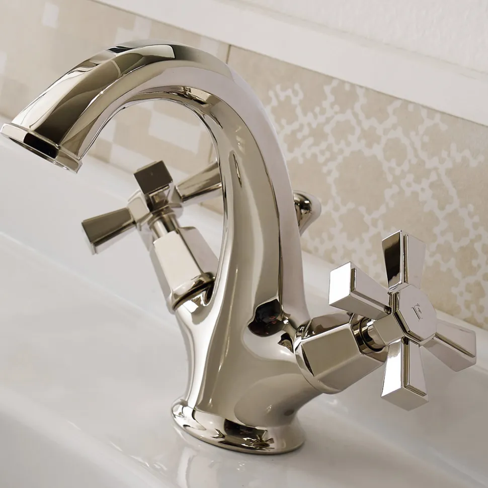 Miscelatore Lavabo Monoforo di Design Vintage in Ottone Made in Italy – Silvana