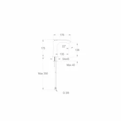 Miscelatore Moderno per Lavabo in Ottone Made in Italy - Bonina