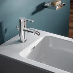 Miscelatore Monocomando Bidet Design Piatto in Ottone Cromato - Agenore