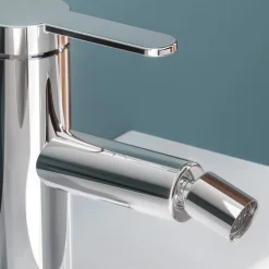Miscelatore Monocomando Bidet Design Piatto in Ottone Cromato - Agenore