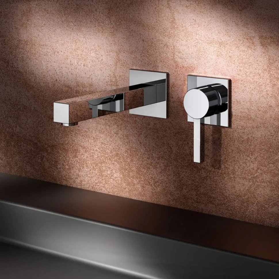 Miscelatore Monocomando per Lavabo a Parete in Ottone - Erik