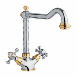 Miscelatore Monoforo per Lavabo in Ottone Design Classico Made in Italy - Castor