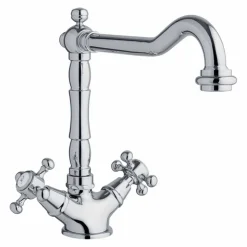 Miscelatore Monoforo per Lavabo in Ottone Design Classico Made in Italy - Castor