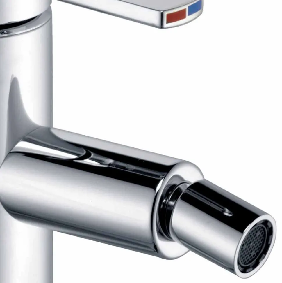 Miscelatore per Bidet con Scarico a Saltarello in Ottone Cromo, di Lusso - Zanio