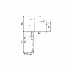 Miscelatore per Bidet in Ottone Senza Scarico Made in Italy - Galla