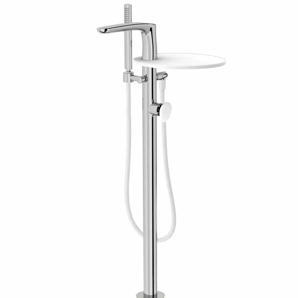 Miscelatore per Bordo Vasca a Pavimento Moderno Made in Italy - Palimio
