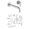 Miscelatore per Lavabo ad Incasso in Acciaio Inossidabile AISI 316L - Artigli
