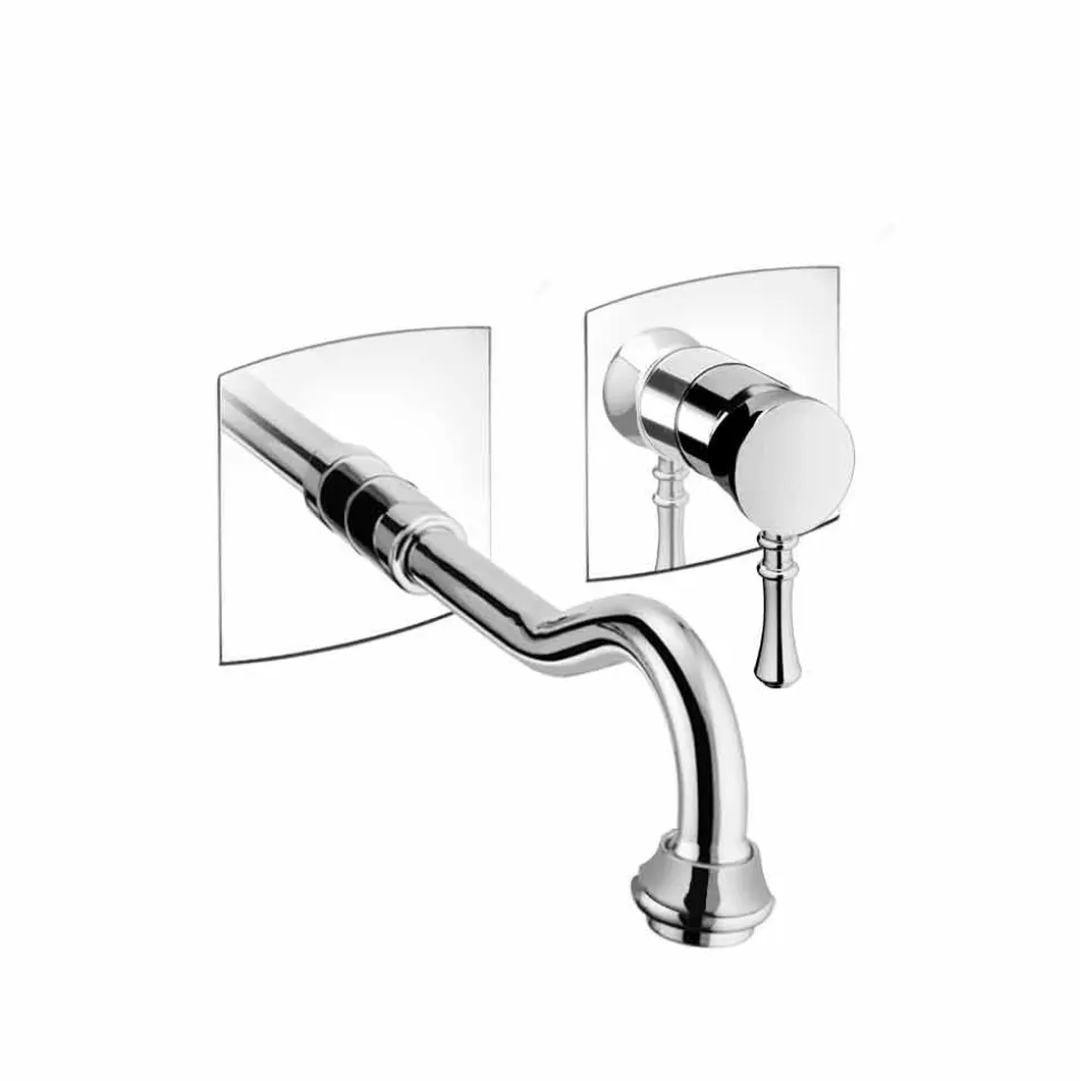 Miscelatore per Lavabo a Muro in Ottone Made in Italy - Neno